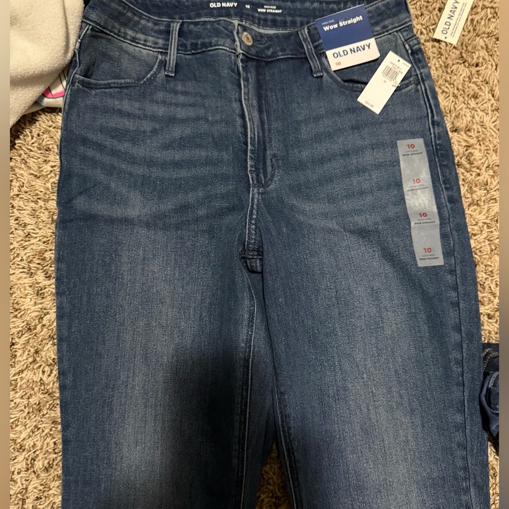 Old Navy Women’s High-Rise Straight Leg Blue Jeans